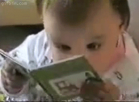 A baby doing some analyzation during the content development process.