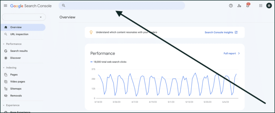 Google search console screenshots