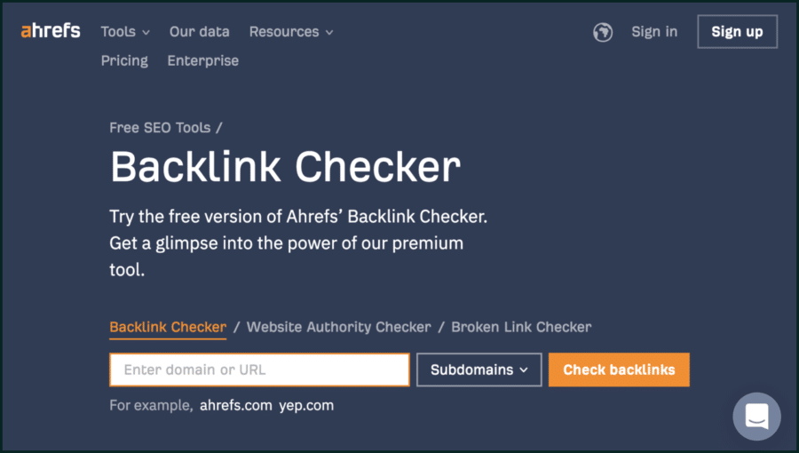 ahrefs backlink checker seo tool