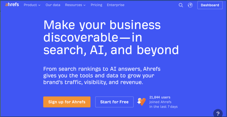 ahrefs screenshot