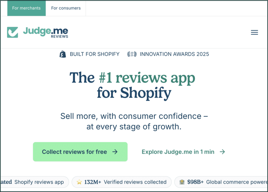 judge.me screenshot