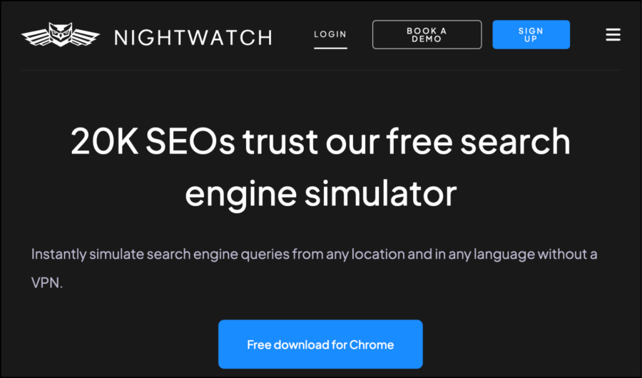 nightwatch simulator ecommerce seo tool