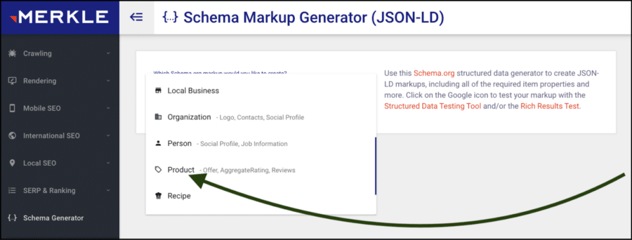 technical seo schema markup generator